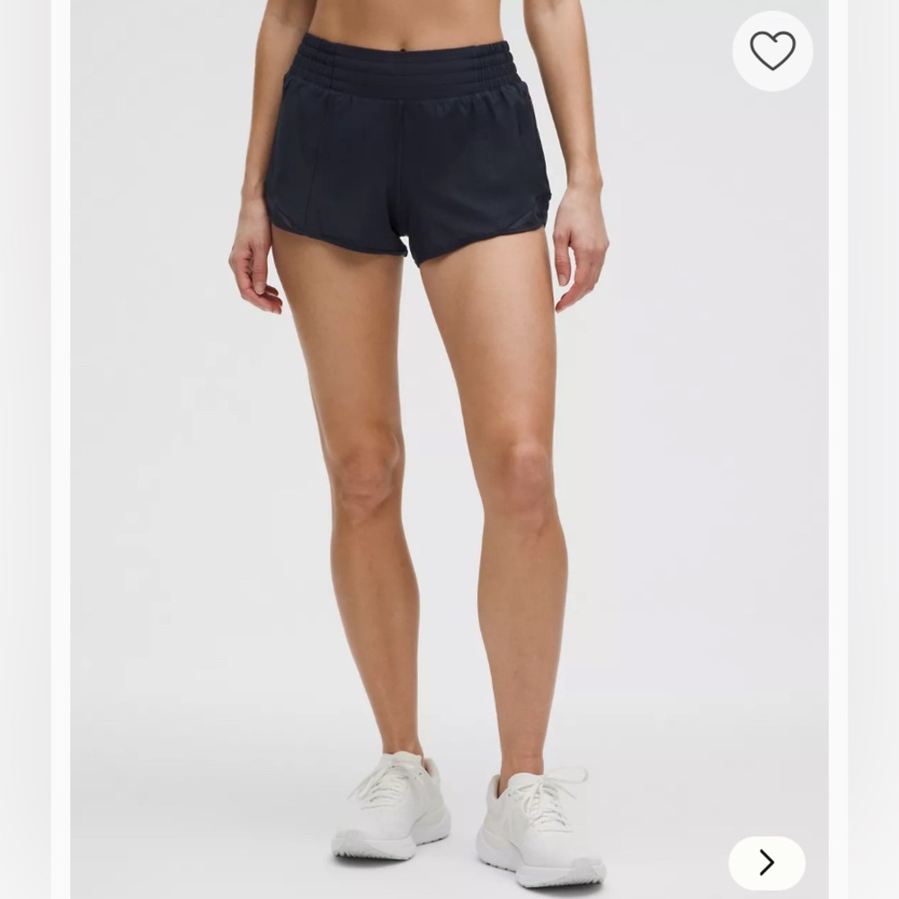 Lululemon Navy Blue Hotty Hot High-Rise Lined Short 4"